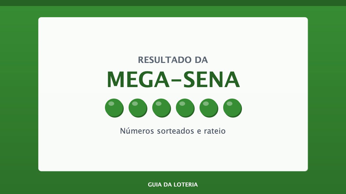 Resultado da Mega Sena concurso 3070